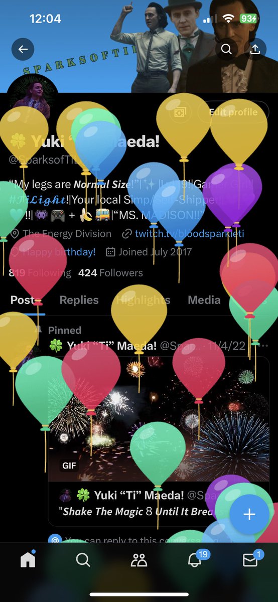 SparksofTiLight's tweet image. TEEHEE IT’S MY BIRTHDAAAAY!!