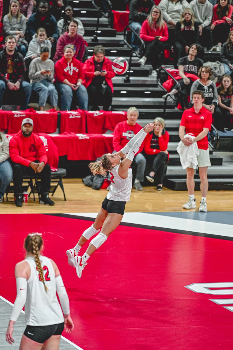 OhioStateWVB's tweet photo. S3 | Anna McClure is the first to 🔟 digs - tying her career-high 💪
#Team54 #GoBucks https://t.co/J1G9kP6gkD