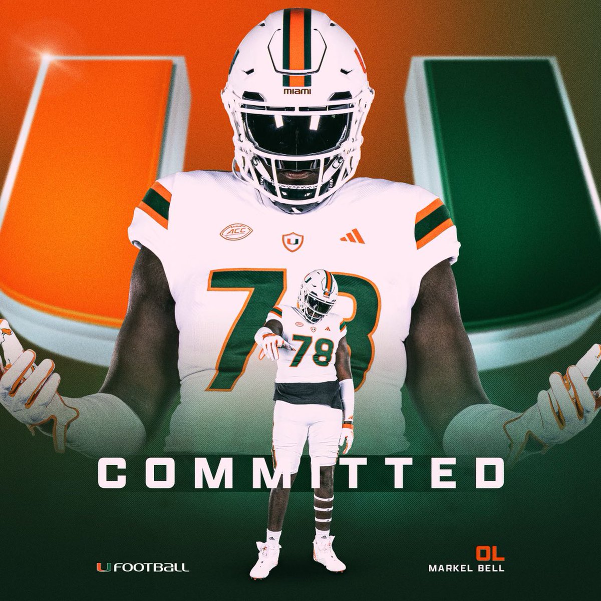 #AGTG💚🧡 LOCKED IN!!📌🙌🏾 @OLCoachGeorge @CoachWoodiel @CoachWood_HCC @coach_cristobal @CoachMirabal @HolmesccFB @dtrain2901 @CanesFootball