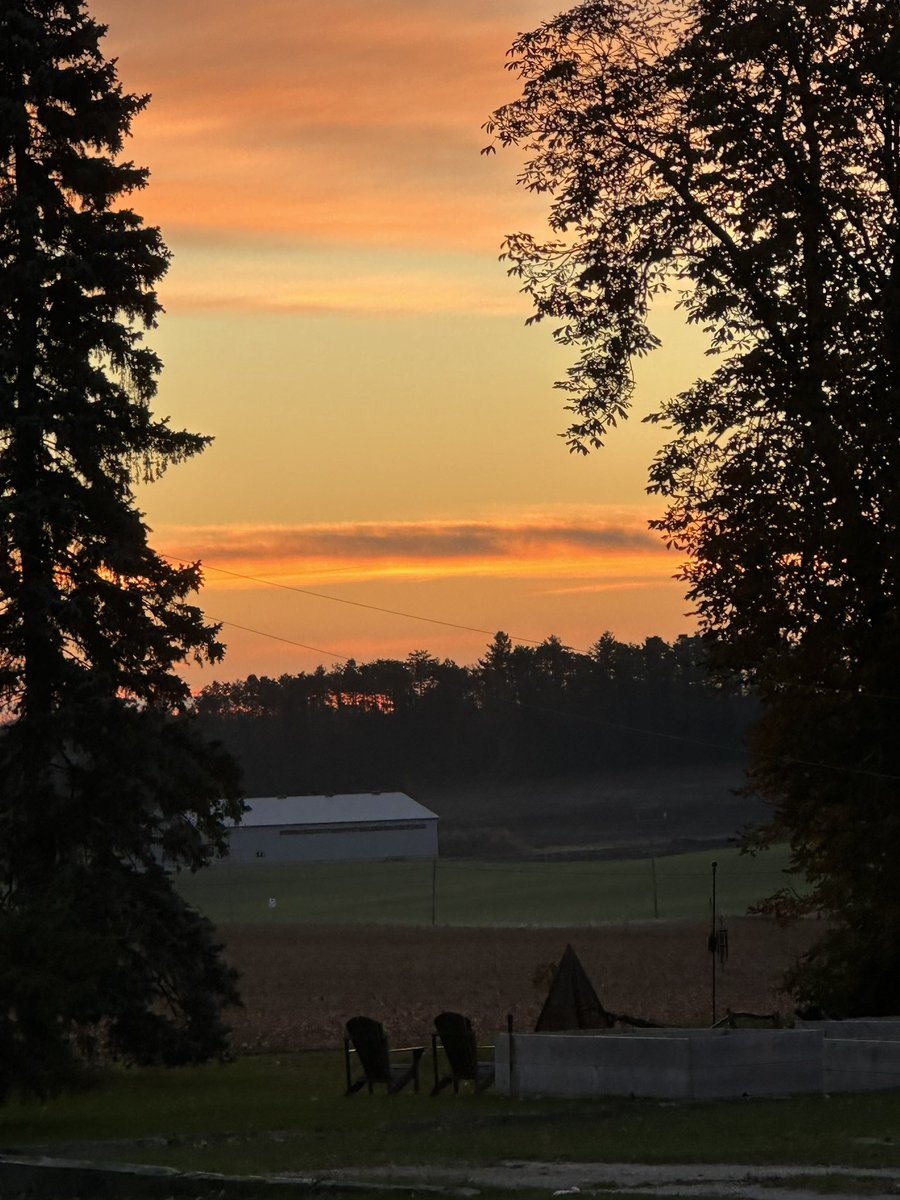 MillersDairy's tweet photo. It was a perfect morning sky this morning. #fallinontario #jalonfarms #beautyallaroundus https://t.co/RzzBN9cZnQ