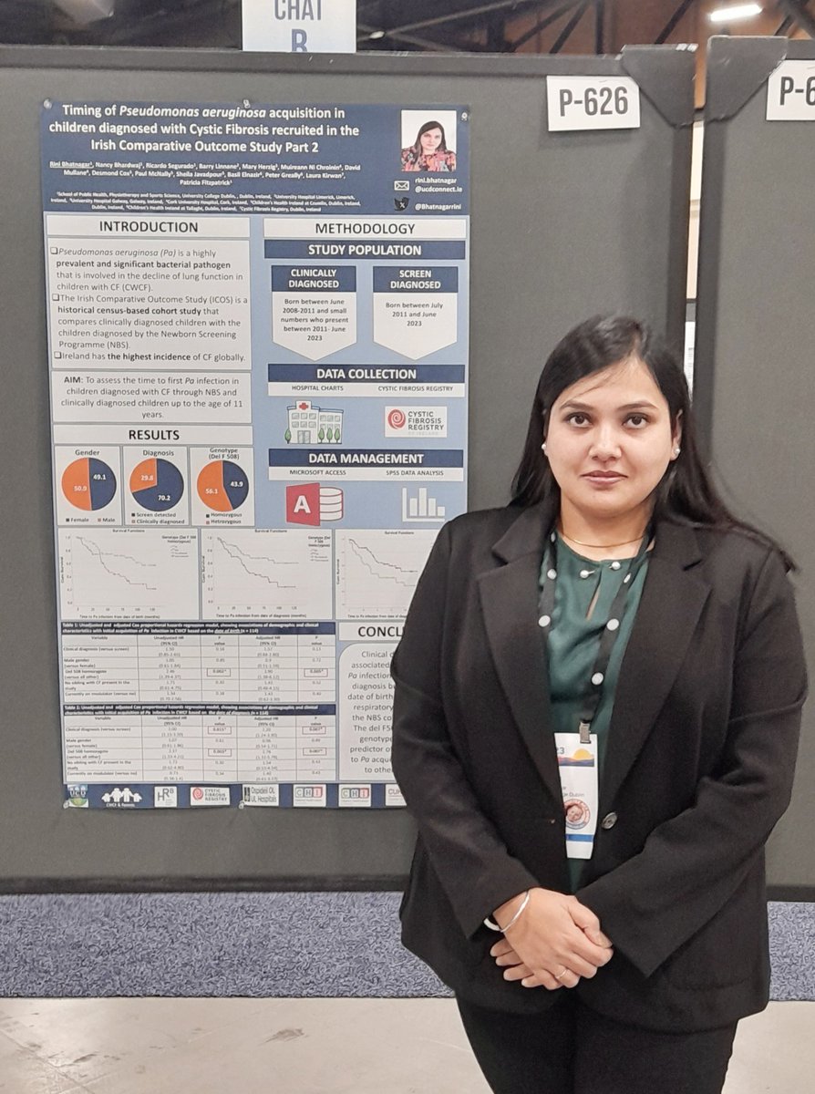 Rini Bhatnagar (@bhatnagarrini) on Twitter photo Excited to be at the North American Cystic Fibrosis Conference 2023, presenting results of the Irish Comparative Outcome Study Part 2.
#nacfc #nacfc2023 #cysticfibrosis <a href="/patriciaefitz/">Patricia Fitzpatrick</a> <a href="/CFRegistryIE/">Cystic Fibrosis Registry of Ireland</a> <a href="/3CF_ie/">3CF</a> <a href="/CHI_Ireland/">Children's Health Ireland</a> <a href="/ucddublin/">University College Dublin</a> <a href="/ucd_sphpss/">UCD Public Health, Physiotherapy & Sports Science</a> <a href="/cf_ireland/">CF Ireland</a> Excited to be at the North American Cystic Fibrosis Conference 2023, presenting results of the Irish Comparative Outcome Study Part 2.
#nacfc #nacfc2023 #cysticfibrosis <a href="/patriciaefitz/">Patricia Fitzpatrick</a> <a href="/CFRegistryIE/">Cystic Fibrosis Registry of Ireland</a> <a href="/3CF_ie/">3CF</a> <a href="/CHI_Ireland/">Children's Health Ireland</a> <a href="/ucddublin/">University College Dublin</a> <a href="/ucd_sphpss/">UCD Public Health, Physiotherapy & Sports Science</a> <a href="/cf_ireland/">CF Ireland</a>