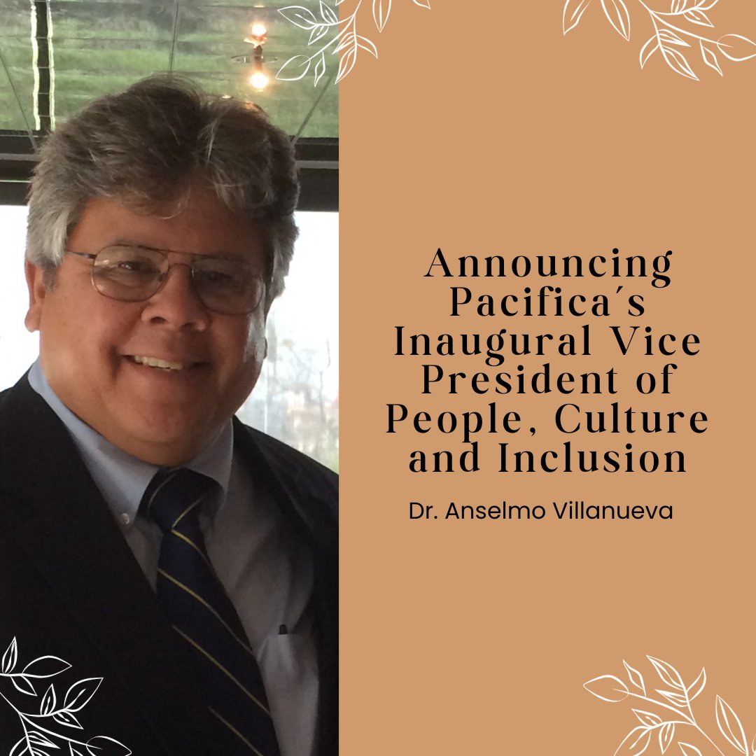 We are excited to announce the appointment of Dr. Anselmo Villanueva as the inaugural Vice President of People, Culture, and Inclusion at Pacifica. Read more at: bit.ly/4604w6w