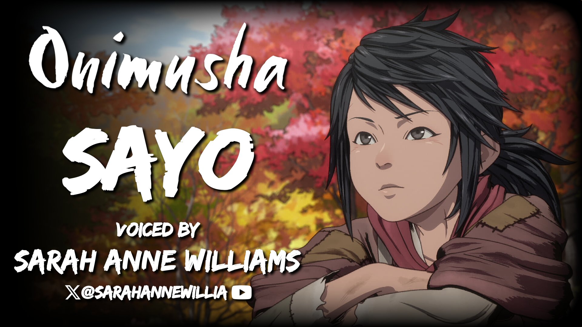 Sarah Anne Williams on X: I voice Sayo in the english dub of the Onimusha  anime, now streaming on #netflix! I loved, loved working on this (played  Onimusha on PS2 so many