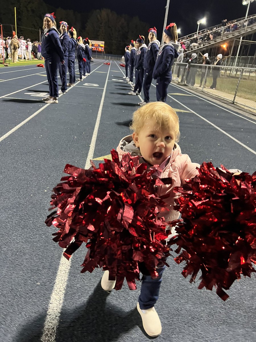 Cheering on our <a href="/PatriotsPhhs/">Patrick Henry HS</a> !