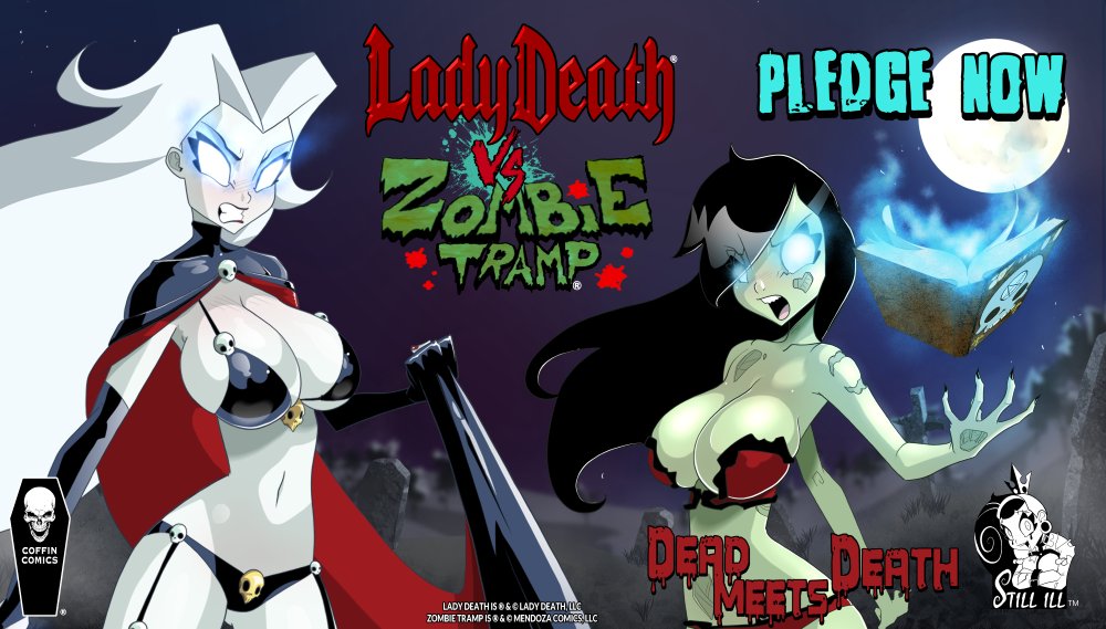 thecoffincomics's tweet photo. It's LIVE!!! Here we GO!!!! Pledge Now!!!
https://t.co/XwSGlYK9HT
#ladydeath #zombietramp #brianpulido #danmendoza #comicbookcrossover https://t.co/ScxwGClsiR
