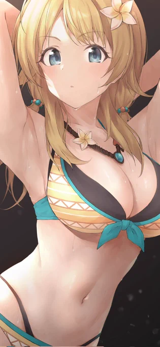 暑い!!#意味不明に暑いので水着絵を投げる祭#三連休はフォロワーが増えるらしい 