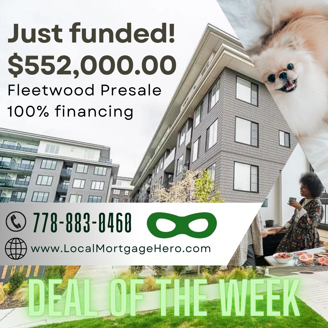 Ask me how I secured over 100% financing on this purchase which just funded! #VanRE 
#YVRHomes
#VancouverProperty
#BCRealEstate
#VanCityHomes
#VancouverPresale
#VancouverCondos
#BCNewHomes
#YVRInvestments
#BCPreconstruction
#VanHousingMarket
#BCMortgageRates
#BCFirstTimeBuyers