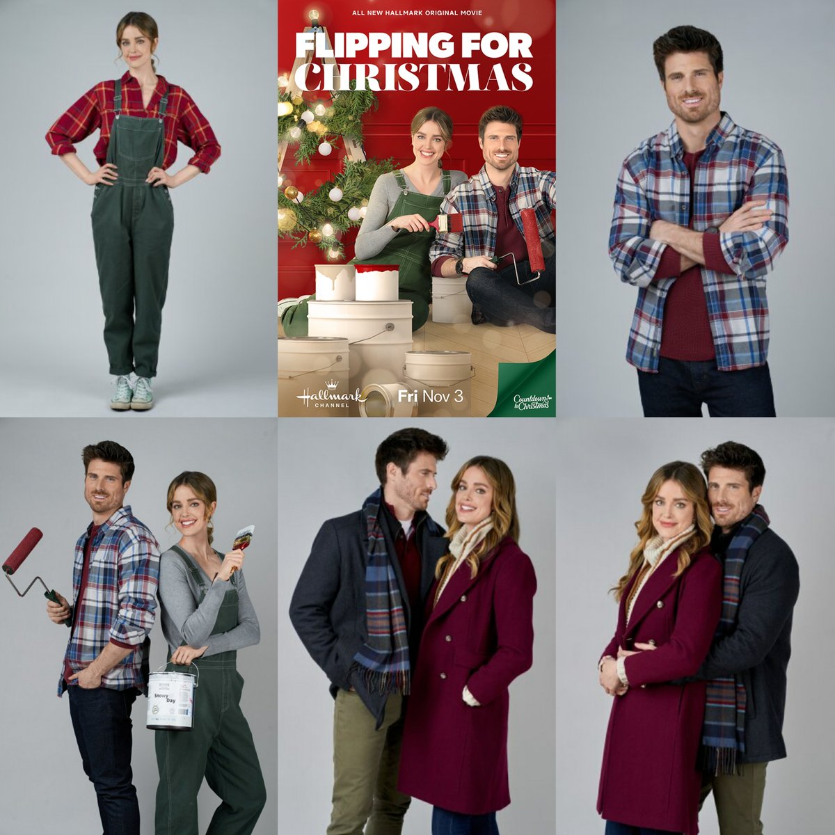 Flipping For Christmas starring Ashley Newbrough and Marcus Rosner premieres on Hallmark Channel right now🎄🎅🌟❤💚 #FlippingForChristmas 📸 Hallmark Media