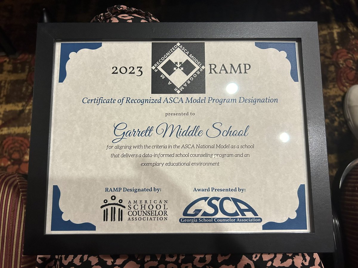 My first @WeAreGSCA conference is in the books! From the @WeAreCSCA social to the sessions I attended to receiving recognition for RAMPing. I gained some great info to use at my school and had a great time with my counselor friends, new and old! @CounselorTanyaO @GarrettMSGators