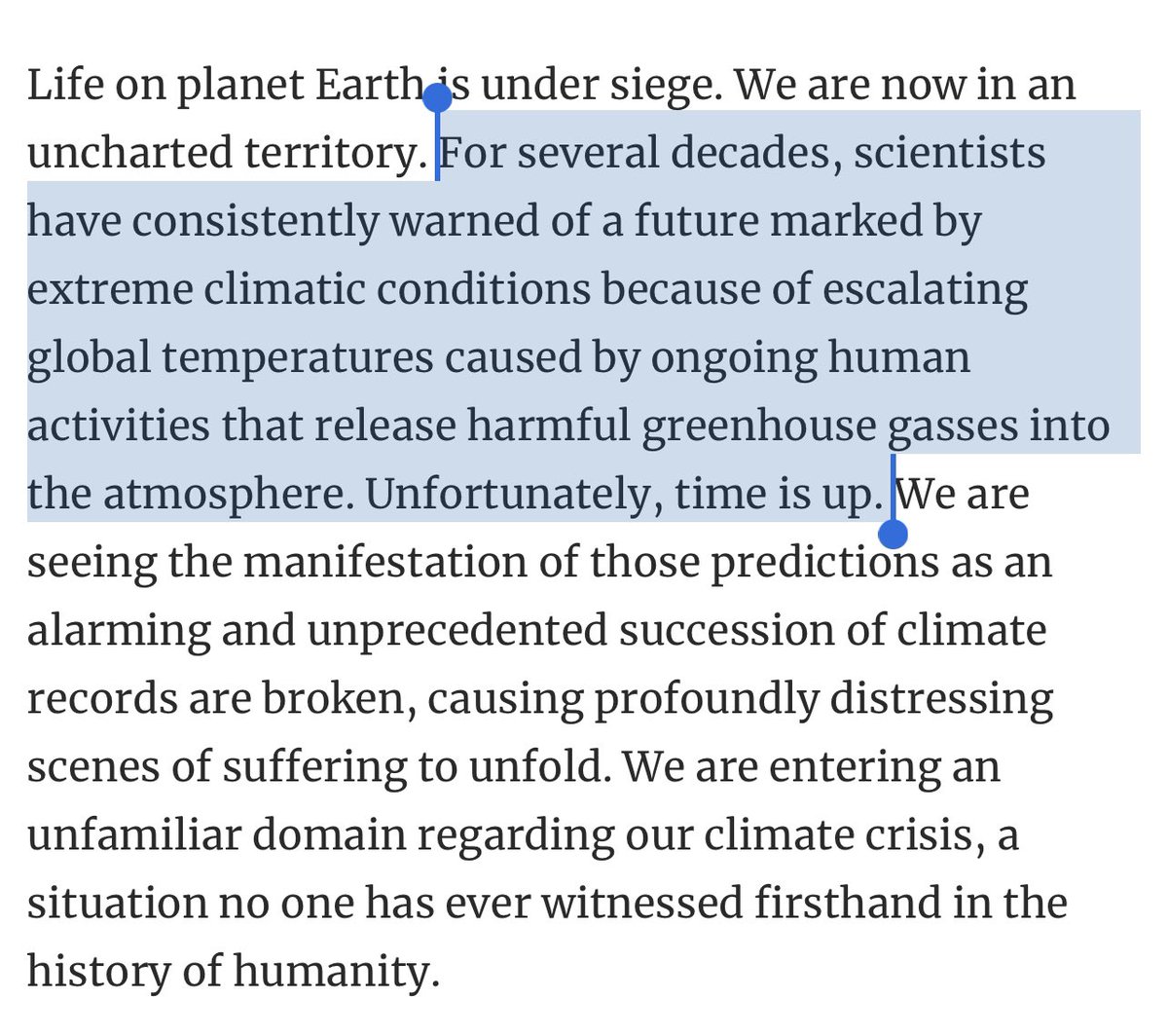 StrawberryACAB's tweet photo. The jig is up. Our means of production and distribution, both of power and of resources, is unsustainable and is hurling us toward extinction.

The science is clear. We abandon neo-liberal capitalism, or we perish.

https://t.co/HfoQXB8l8X https://t.co/3rHEPvhIpB