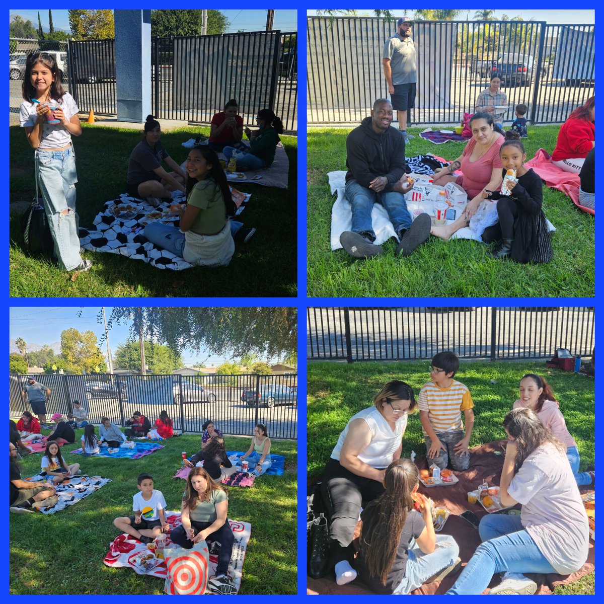 Lunch on the Lawn was a great success! 🍔🌞 Barfield families enjoyed a delicious meal with their Tigers today. #FamilyFun #LunchOnTheLawn @PomonaUnified @dr_ambriz_pusd