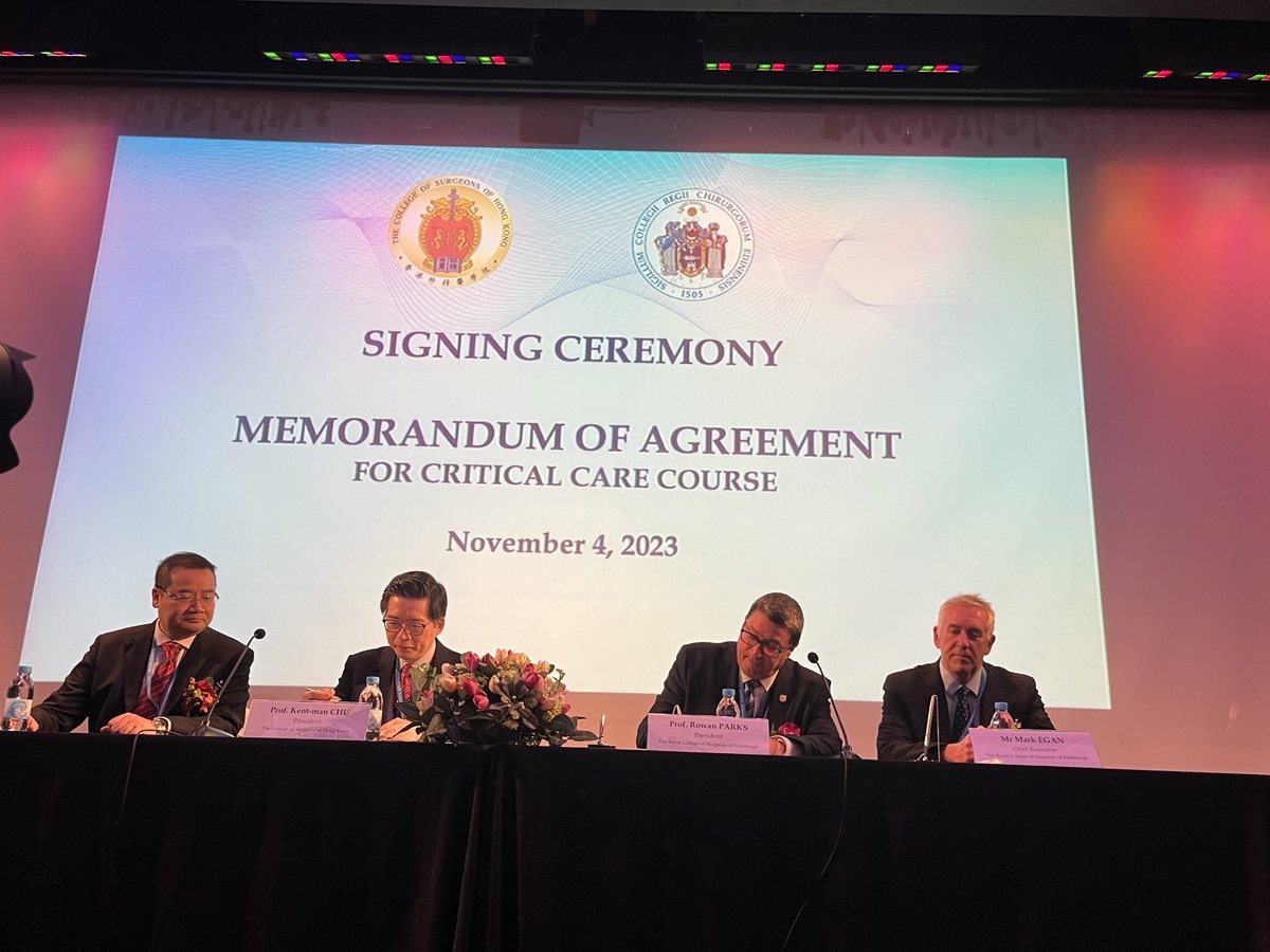 Prof Michael Griffin (@smgriffin3) on Twitter photo Wonderful to be in Hong Kong for the joint congress with <a href="/RCSEd/">The Royal College of Surgeons of Edinburgh</a> and College of surgeons of Hong Kong signing our MoU cementing our commitment to joint education and training in critical care. An enduring and fruitful partnership <a href="/PRCSEd/">Professor Rowan Parks</a> <a href="/profp_edinsurg/">Prof Rowan Parks</a> Wonderful to be in Hong Kong for the joint congress with <a href="/RCSEd/">The Royal College of Surgeons of Edinburgh</a> and College of surgeons of Hong Kong signing our MoU cementing our commitment to joint education and training in critical care. An enduring and fruitful partnership <a href="/PRCSEd/">Professor Rowan Parks</a> <a href="/profp_edinsurg/">Prof Rowan Parks</a>
