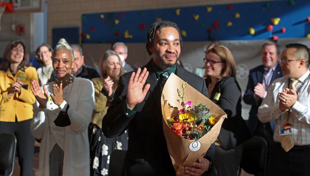 Congratulations to De’shawn Washington! The 2024 MA teacher of the year! We are so lucky to have him at Hastings!  He is just one of the many amazing staff here!!
