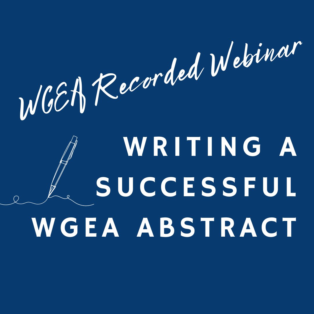 Still working on your submission for #WGEA24? Here's a WGEA recorded webinar that can help strengthen your final draft. Proposals due in two weeks on 11/15! youtube.com/watch?v=SbjVDX…