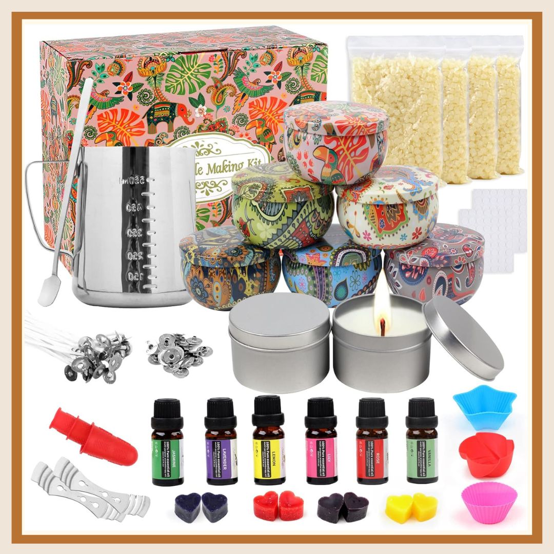 Click on our Gentlemanpirateclub brand: bit.ly/3OEsmzw

Whether you're a beginner kid or an adult, our straightforward, step-by-step instructions will guide you through the entire candle-making process. The candle kit will make it easy for you to DIY your own candles.