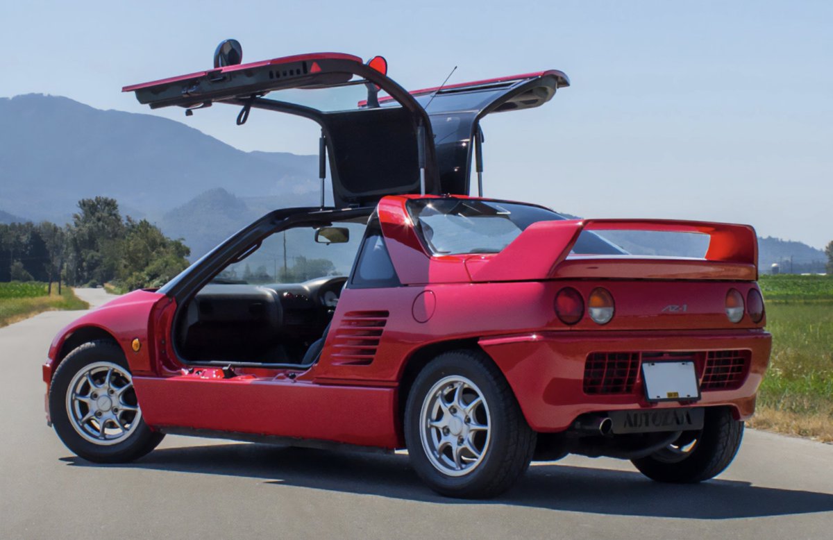 FadalouN's tweet photo. Autozam AZ-1 Mazdaspeed A-spec, 1992.
#Autozam #keicar #midengine #gullwingdoors #90s https://t.co/05Ba2b0fBS