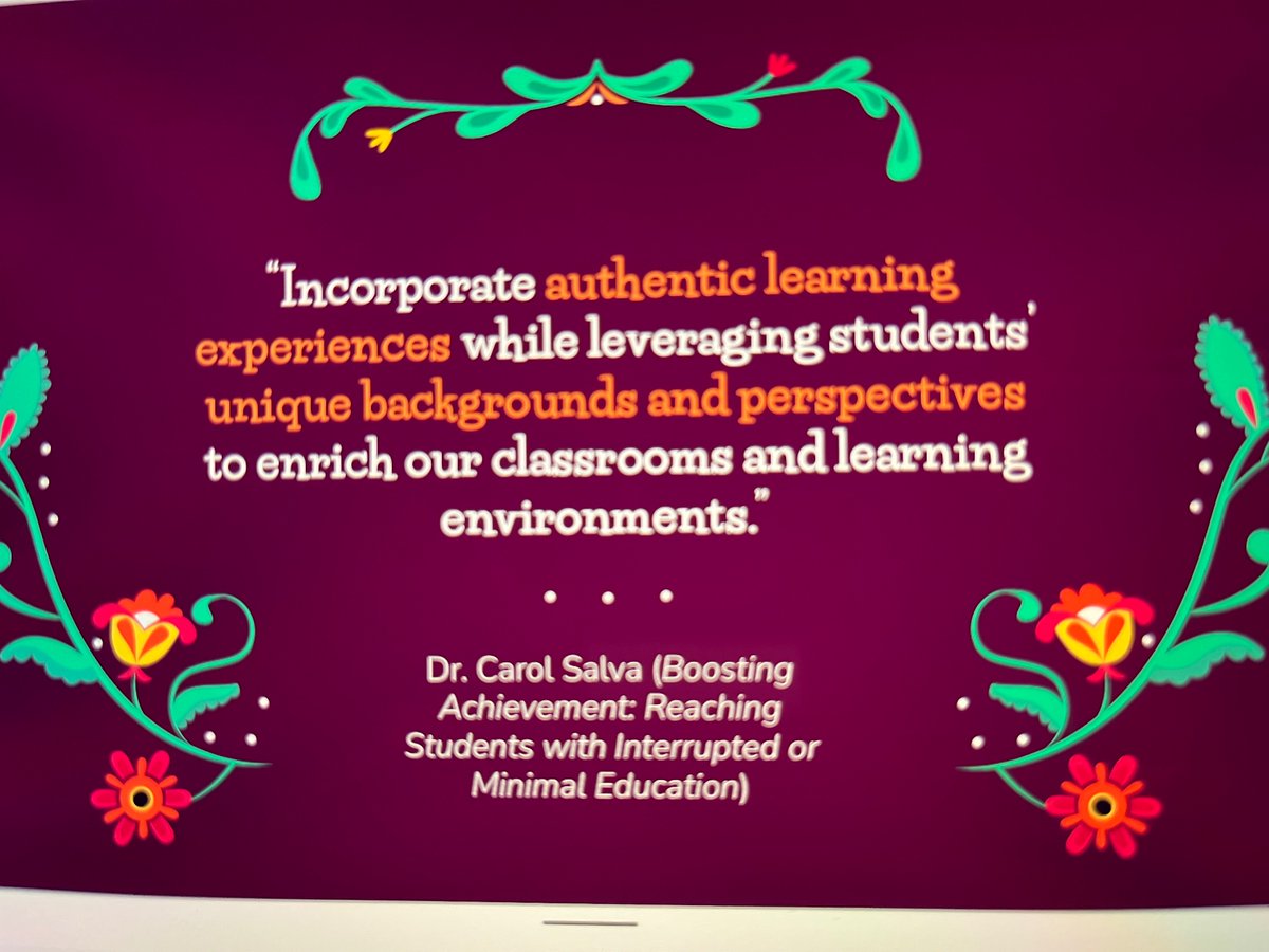 LeslieDeLen12's tweet photo. Iโm so incredibly proud of the work we are doing in Bastrop! Our amazing teacher, Mrs. Manion was asked to present at the Newcomer Secondary Network. She spoke about the amazing strategies she learned from @DrCarolSalva #theirfutureisourfocus https://t.co/4Cx9rfqZc2