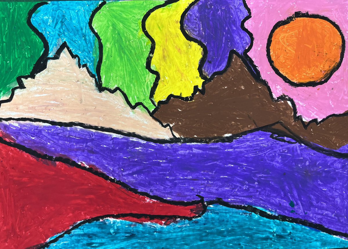 BPSHAWKS2's tweet photo. Grade 2 practiced using a combination of lines and colours to represent landscapes of Canada like the artist Ted Harrison did. #BPSHawks2
#BPSHawkslearn https://t.co/u5PbKHI7vd
