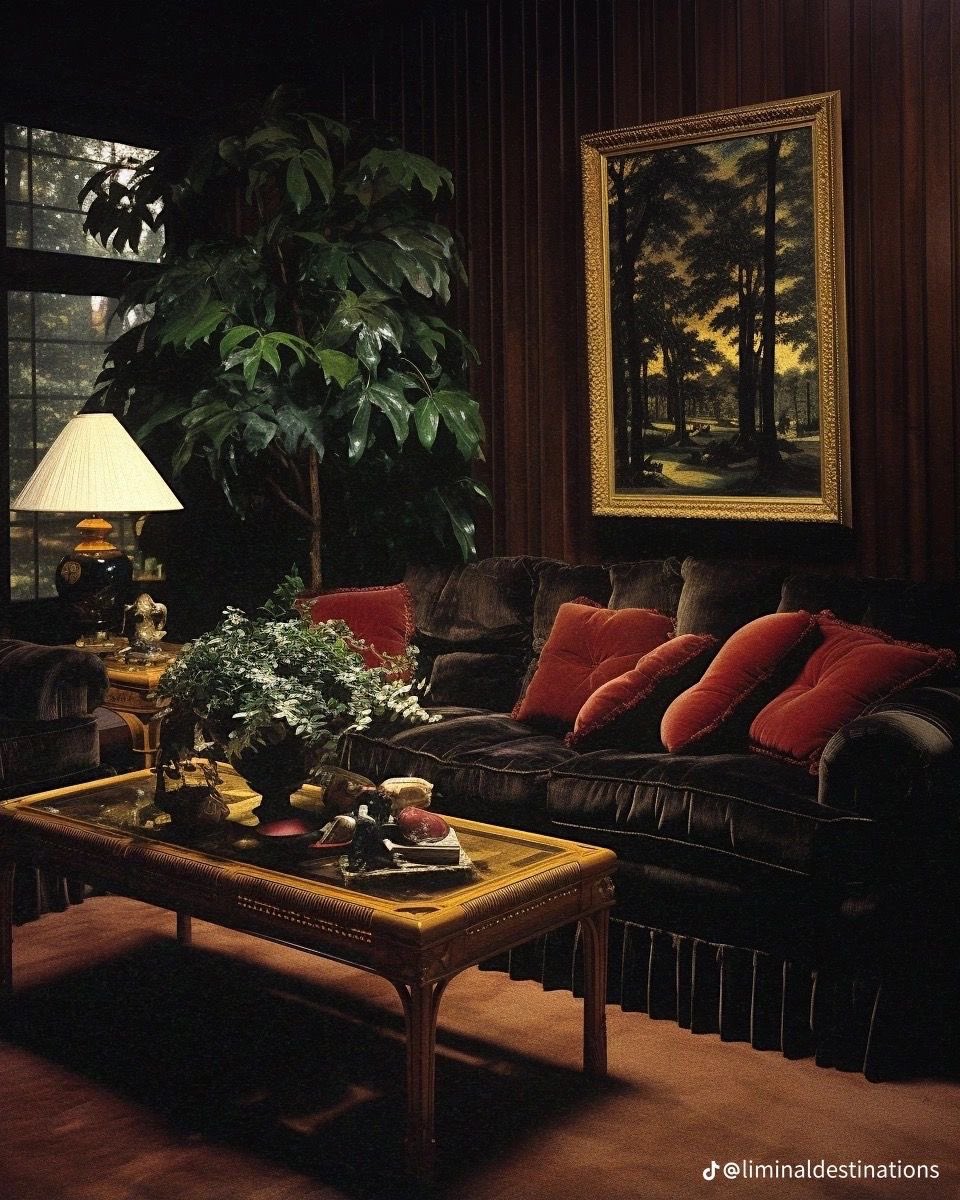 boymolish's tweet photo. These dark 90s/80s living rooms are so soothing https://t.co/Se5u1ztg70