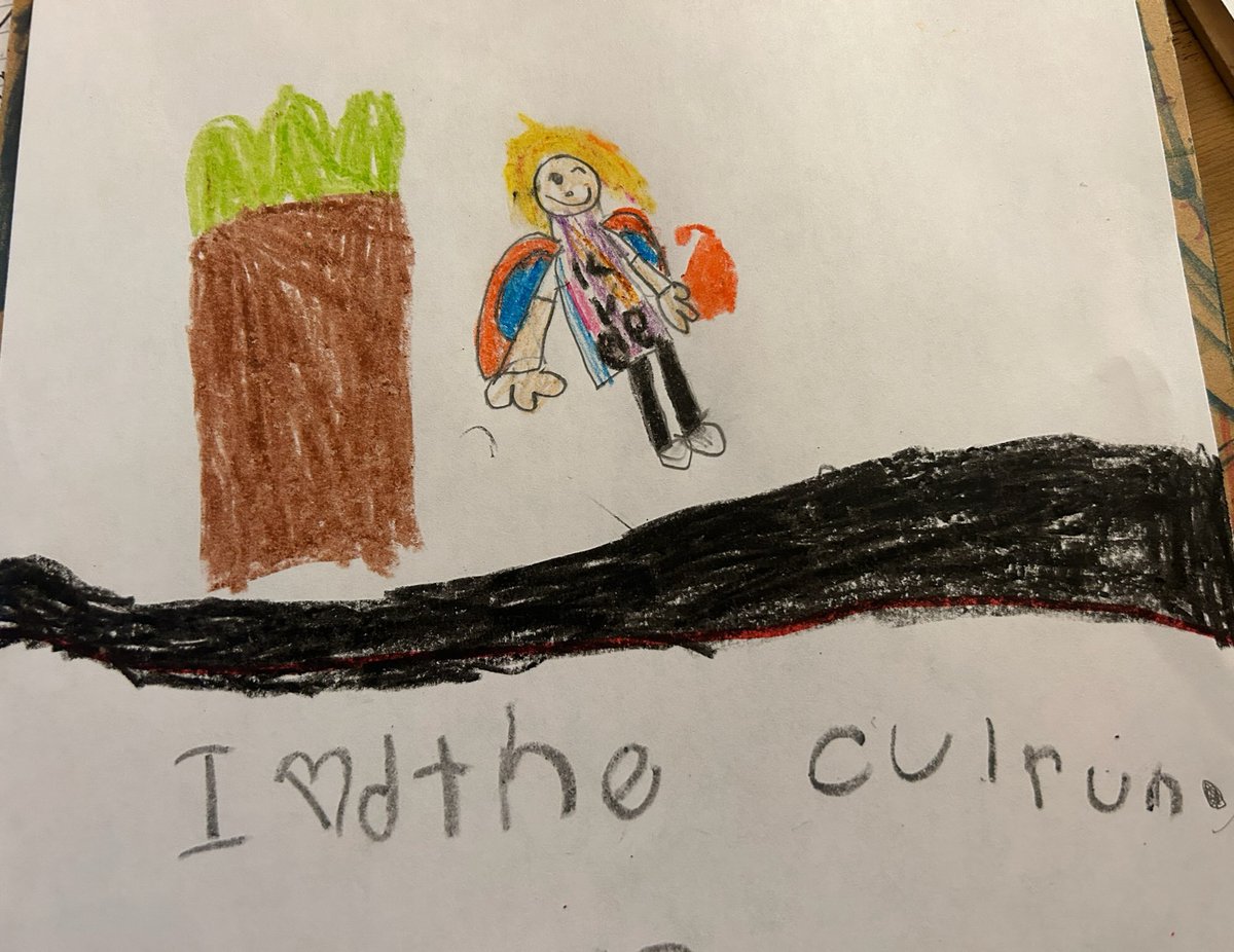 When one of your kindergarten learners has so much fun at the PTO Color Run they go back to class and write about it. 🧡