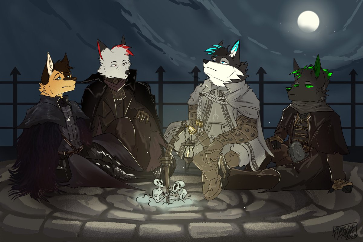 Bloodborne Lamp Hours with:
<a href="/Axelshepwolf/">Axel</a> <a href="/Its_Kiska/">Kiska</a> and <a href="/KJMcPlapperson/">KJ Greyfox</a> 
#bloodborne #digitalart