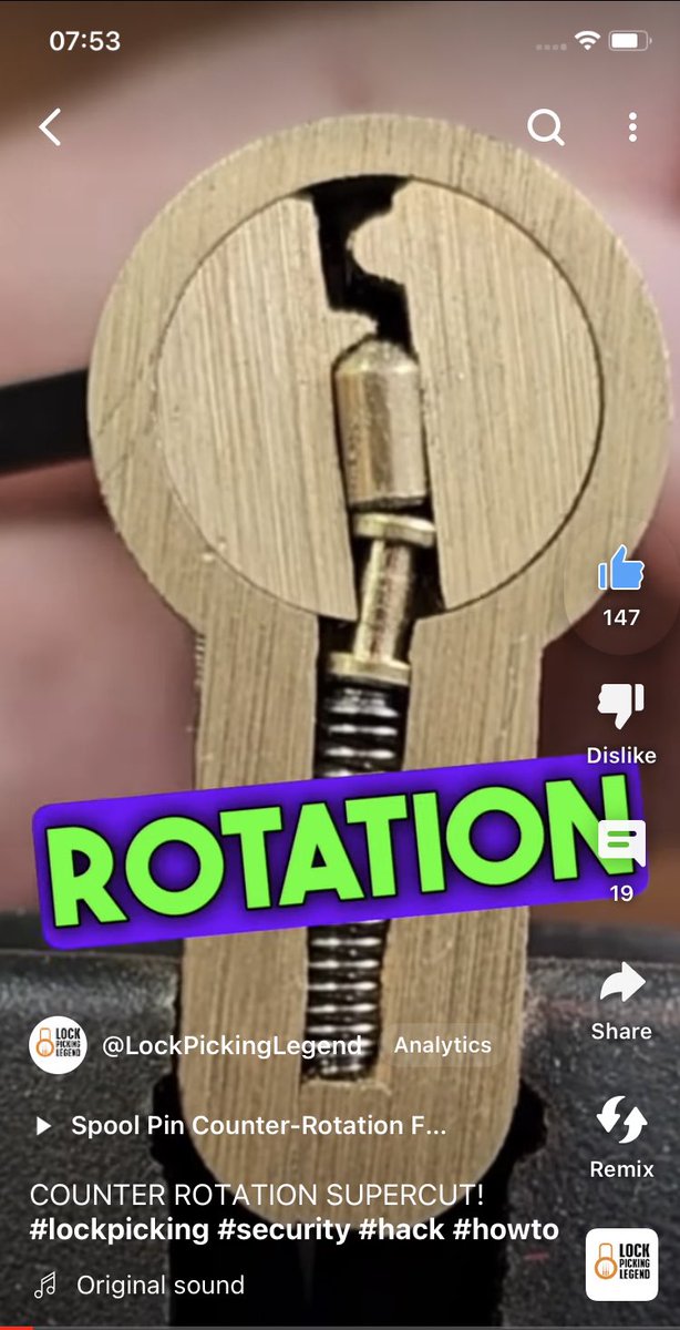ukbumpkeys's tweet image. COUNTER-ROTATION SUPERCUT: How to Lock Pick SPOOL-PINS #lockPicking #LockSports youtube.com/shorts/EfHVqbh…