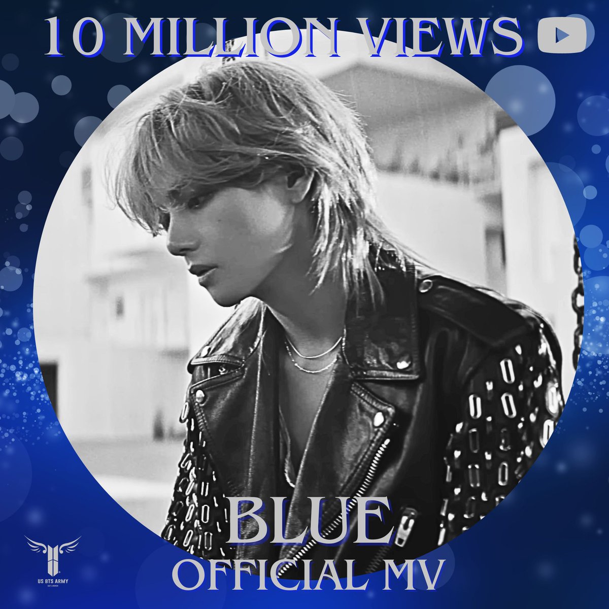 USBTSARMY's tweet photo. [📈] V 'Blue' Official MV has surpassed 10 million views!  

Let's stream for V! 

To watch this MV and all the amazing vids from Layover, go here ⤵️
🔗https://t.co/PIJ4uithOa 
 #V_Blue10M #V_Layoꪜer https://t.co/48RiAtOdV2