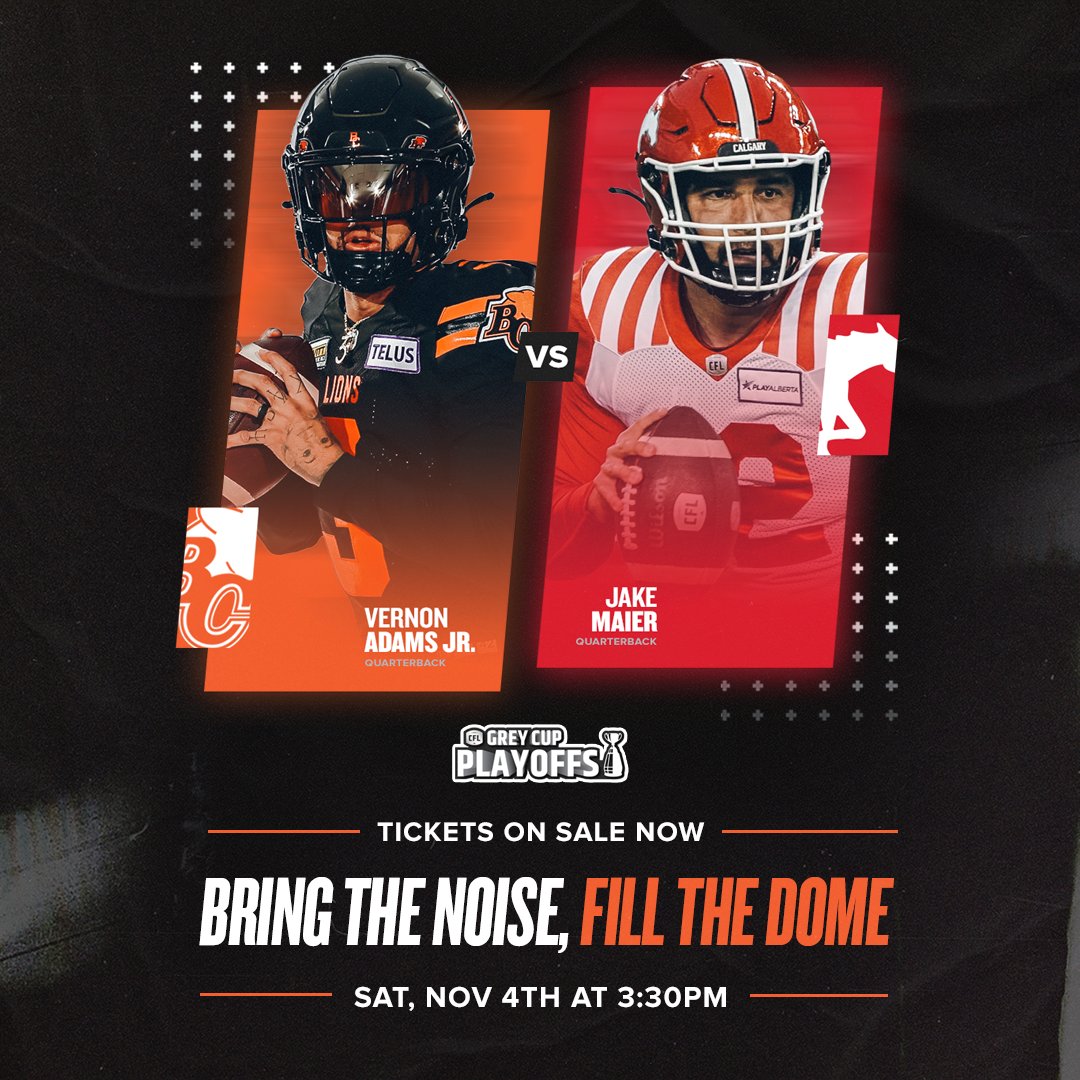 BC LIONS (@bclions) on Twitter photo <a href="/Famous_Players/">FAMOUS PLAYERS BAND</a> 🇨🇦 @TysonVenegas of American Idol will be at BC Place singing the national anthem before the Western Semi-Final 🙌🏽
🏈 Lions vs Stamps | Kickoff at 3:30PM
Don't miss out: bit.ly/46Ka06Q <a href="/Famous_Players/">FAMOUS PLAYERS BAND</a> 🇨🇦 @TysonVenegas of American Idol will be at BC Place singing the national anthem before the Western Semi-Final 🙌🏽
🏈 Lions vs Stamps | Kickoff at 3:30PM
Don't miss out: bit.ly/46Ka06Q