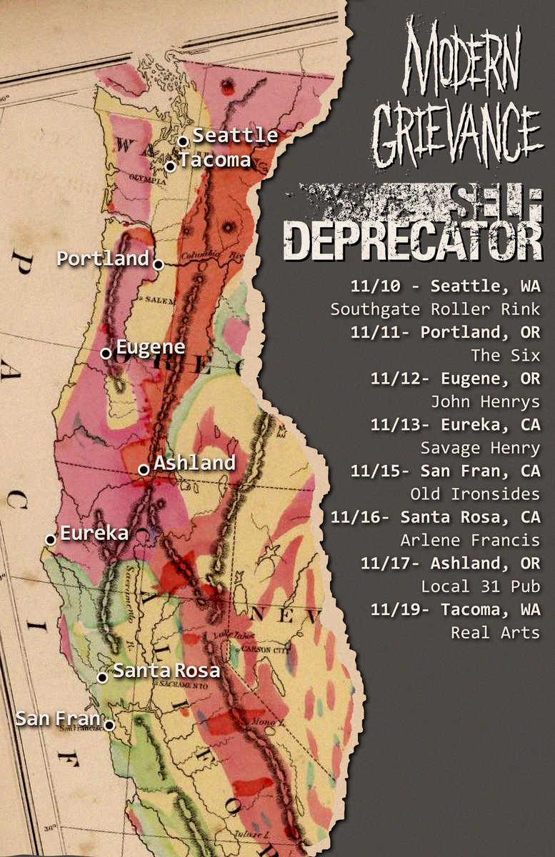 Looking for feedback from map nerds (bonus points if you like metal/mathcore). My partner’s band is going on tour and I made this map for it.  Any suggestions for how to improve? #gischat #mapfeedback 

Applications used: Adobe Illustrator
Data source: David Rumsey Map Collection