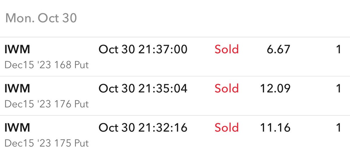 gianglb's tweet photo. Closed $IWM put 50% max profit after few rollings
#optionsTrading
#tradeManagement https://t.co/7P3QUjnHId
