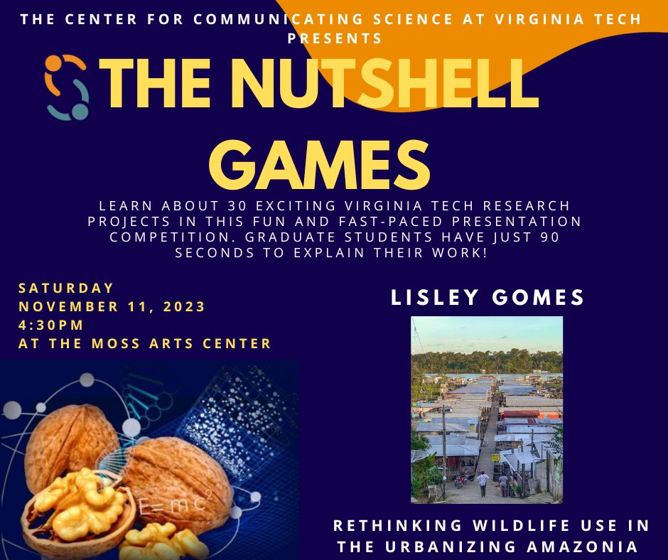 What are wild animals for? Who gets to decide? @vt_fishwild @vt_cnre @VTGradCommunity Lisley Gomes shares her research Nov. 11 at the #NutshellGames. @FralinLifeSci