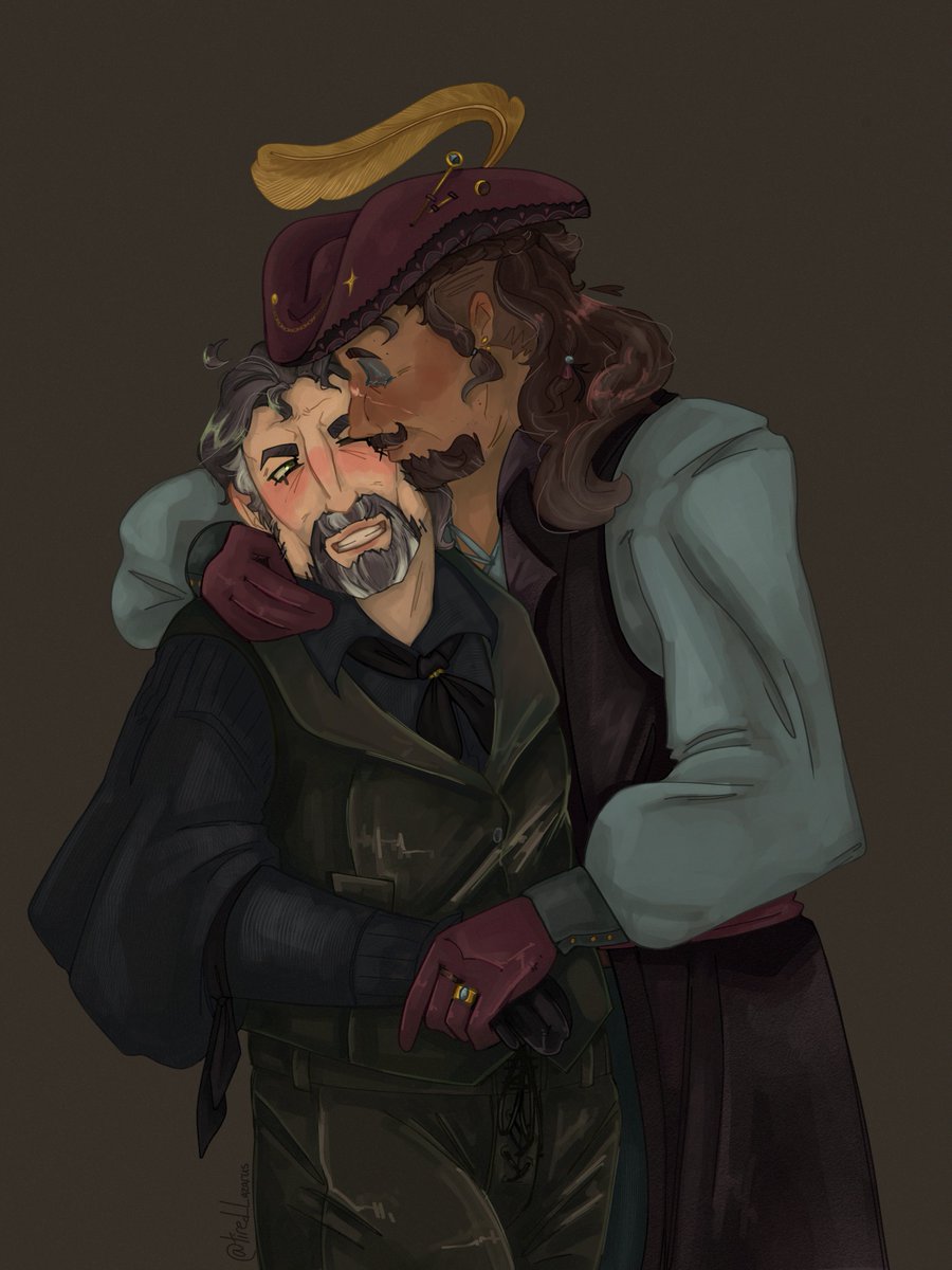 tired_lazarus's tweet photo. This was for Day 3 of #ofmdfluffvember "fancy meeting you here" but also for #HappyEndingsForIzzy

Wow I can't believe Sam made an appearance in the end, good thing Izzy has someone to stay with while the crew is figuring out their future plans
(#bellhands < 3) https://t.co/FLNgdTHA7b