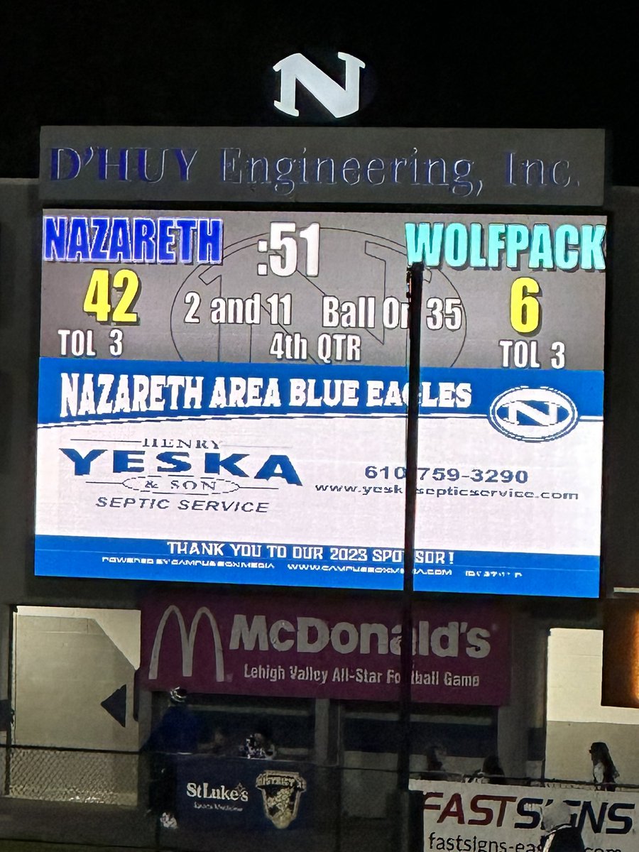 Nazareth is moving on!! 🔵🦅🏈💪🏼🔥🔥