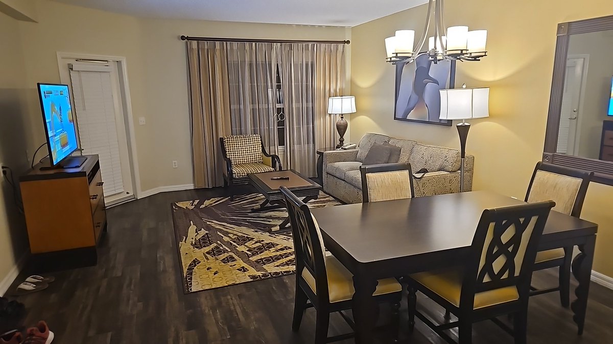 In Orlando!! Look at this room baby! The devil goes hard when it comes to vacation and taking my lady somewhere fun for her bday!