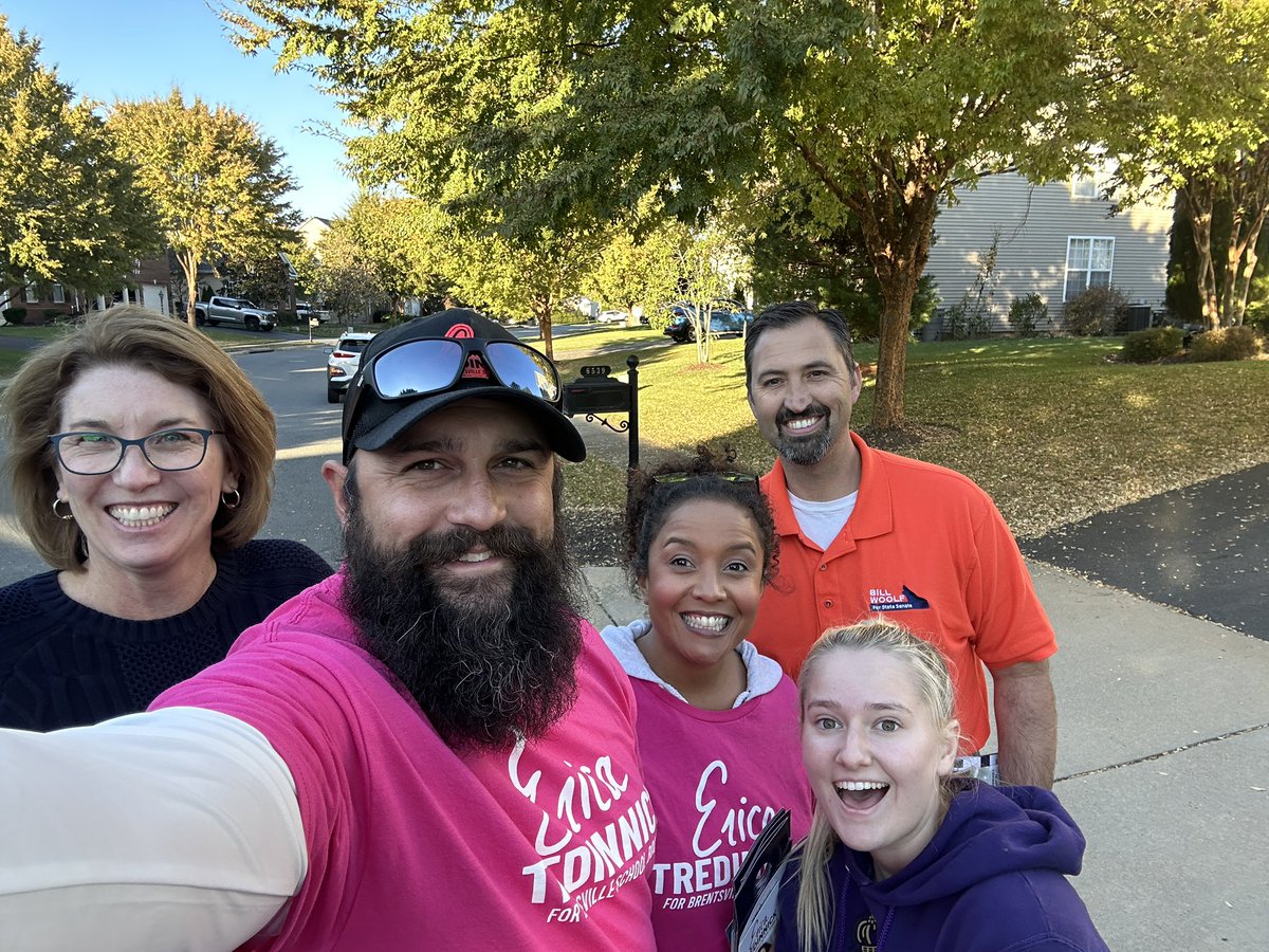 We had an awesome day of door knocking today with two incredible candidates @Erica4PWSchools and @JeanineLawsonVA . We are getting that vote out! How? We are showing up and as your next state senator I will always show up and fight for what is important to you!