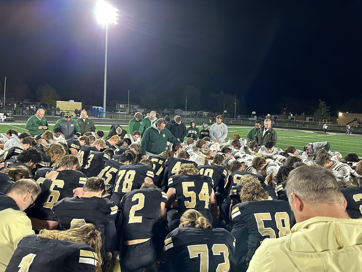 Notre Dame invited Corunna for a team prayer postgame