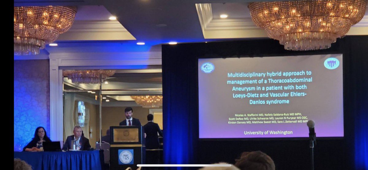 UW Vascular (@uwvascsurg) on Twitter photo Dr. Stafforini presenting Multidisciplinary hybrid approach to management of a thoracoabdominal aneurysm in a patient with Loeys-Dietz and Vascular EDS at the <a href="/PNWVS/">Pacific Northwest Vascular Society</a> meeting <a href="/NicoStafforini/">Nicolas A. Stafforini</a> <a href="/SZettervallMD/">Sara Zettervall</a> <a href="/uwmtap/">UW Multidisciplinary Thoracic Aortic Program</a> Dr. Stafforini presenting Multidisciplinary hybrid approach to management of a thoracoabdominal aneurysm in a patient with Loeys-Dietz and Vascular EDS at the <a href="/PNWVS/">Pacific Northwest Vascular Society</a> meeting <a href="/NicoStafforini/">Nicolas A. Stafforini</a> <a href="/SZettervallMD/">Sara Zettervall</a> <a href="/uwmtap/">UW Multidisciplinary Thoracic Aortic Program</a>