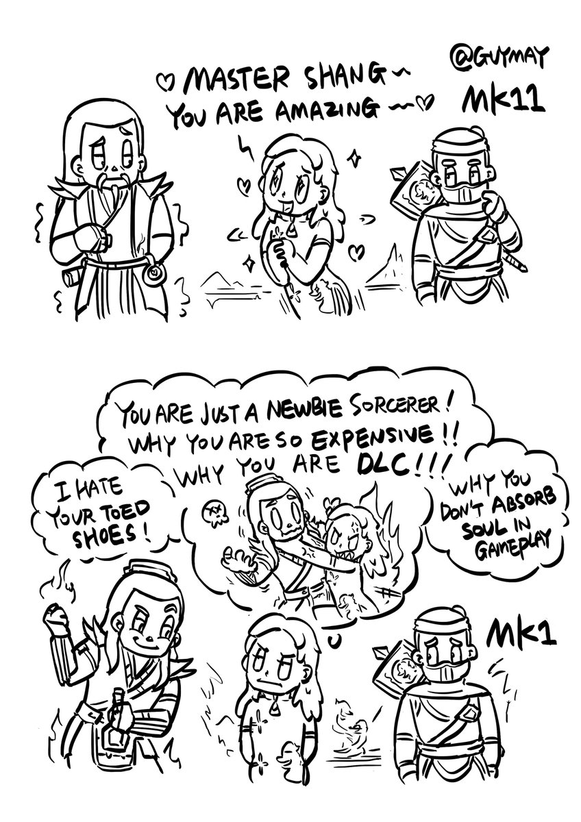 Guymay4's tweet image. MK11 to MK1,Attitude Changed😂
Compared to MK11 Shang,young Shang is lack of so many contents
As a DLC,he doesn&apos;t worth that money🤨
He&apos;s more like Loki,not  #Shangtsung,especially he doesn&apos;t absorb soul in gameplay…
Hope his DLC get discount and learn more in Kombat Pack
#Krypt