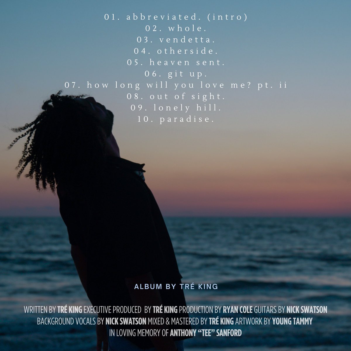 “abbreviated.” — album out now.

abbreviated (def.)/ shortened; cut short. 

this one is deeply personal. it’s been a long time in the making. they say albums are dead, I say oh well. i’m telling this story. this is my love letter. long live my brother Anthony. abbreviated…Tee