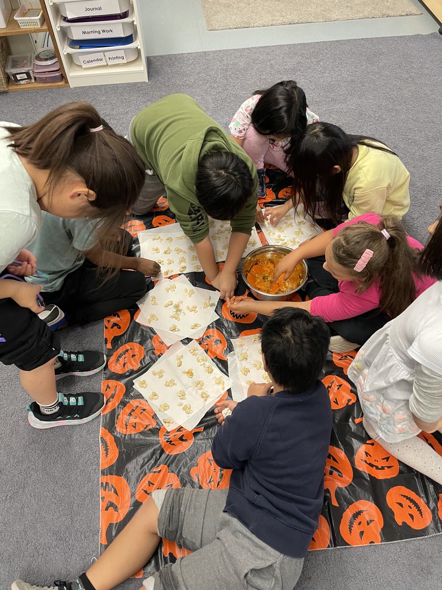 Learning about Estimation is super fun in Grade 3 when it involves pumpkin seeds! Thanks, Ms Gaba! 😎⁦<a href="/burnabyschools/">Burnaby Schools</a>⁩