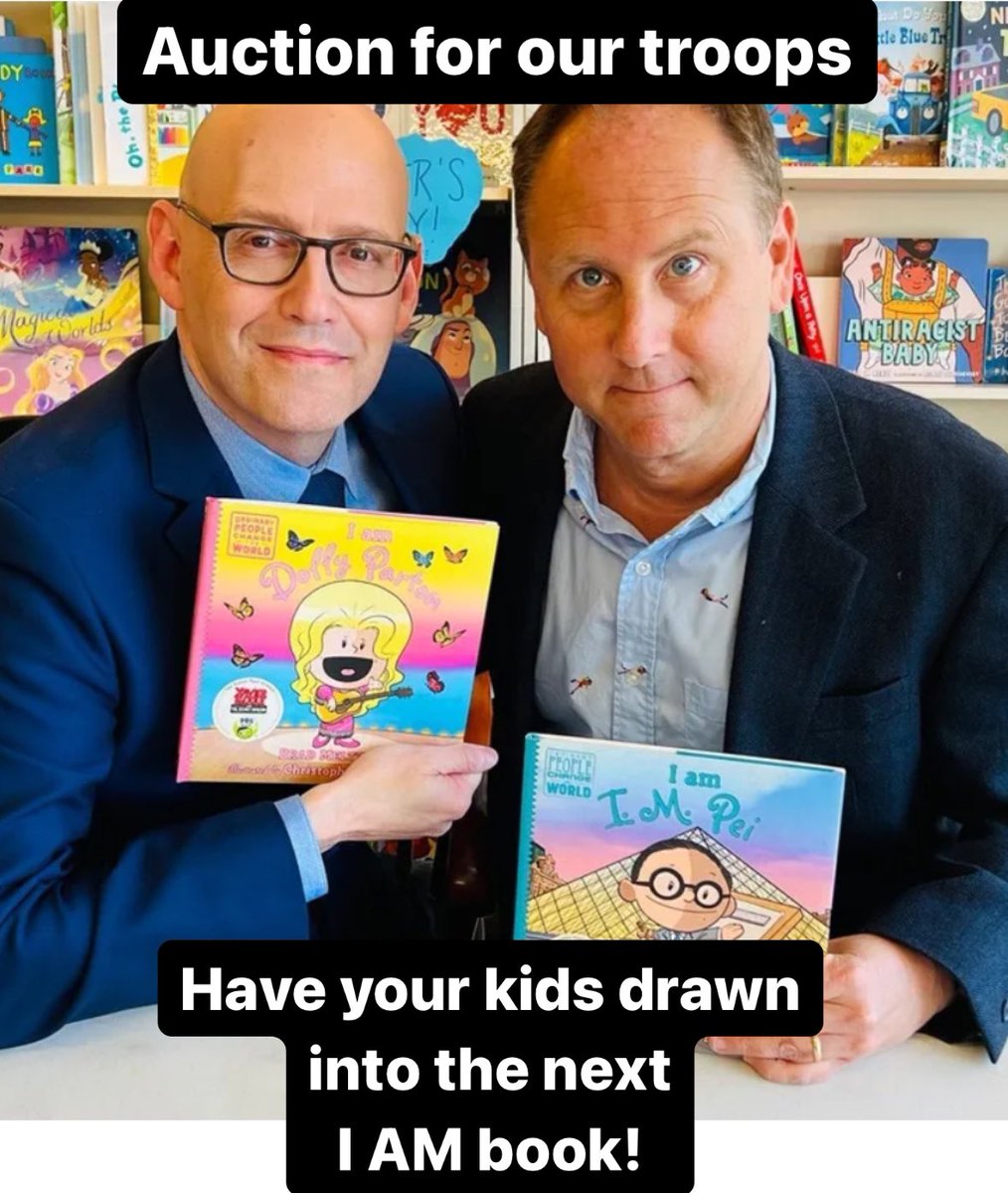 Your children could be drawn by @ChrisEliopoulos and included in the next Ordinary People Change the World children’s book series! Bid now until Nov 13 during the @homesforourtrps annual Veterans Day @Ebay Celebrity Auction: ebay.com/itm/2761246050… #HFOTAuction2023