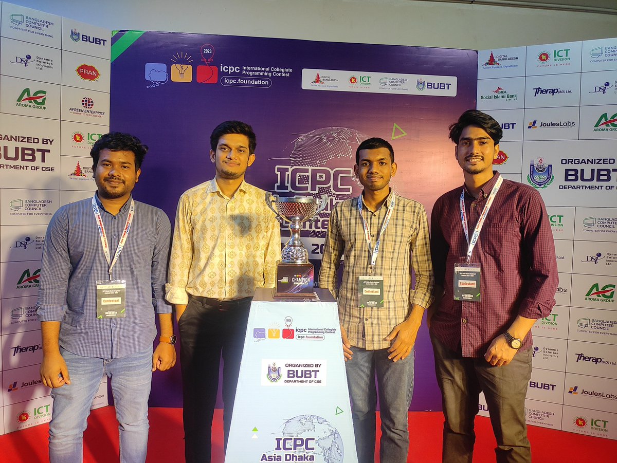 themdmehedi's tweet image. ICPC Asia Regional Programming Contest 2023.

#ICPC2023

#mock_contest

#BUBT

#mehedihasanrubel