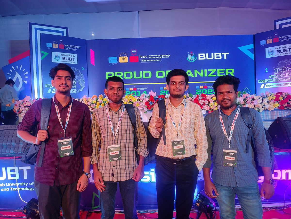 themdmehedi's tweet image. ICPC Asia Regional Programming Contest 2023.

#ICPC2023

#mock_contest

#BUBT

#mehedihasanrubel