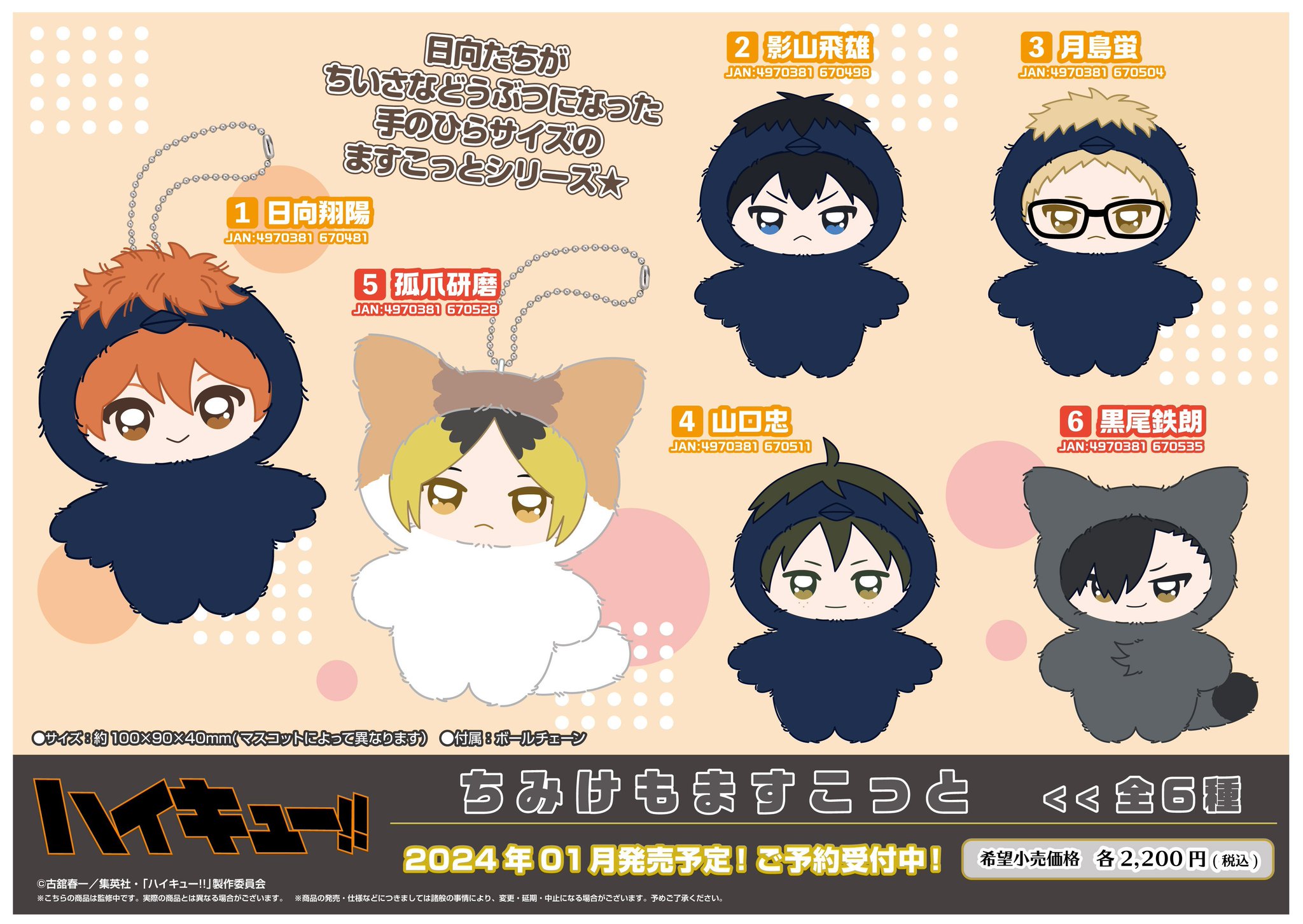 ハイキュー！！　グッズ　まとめて ハイキュー!! 「JF2025 Ver.」ミニキャラ描き起こしグッズ 4月