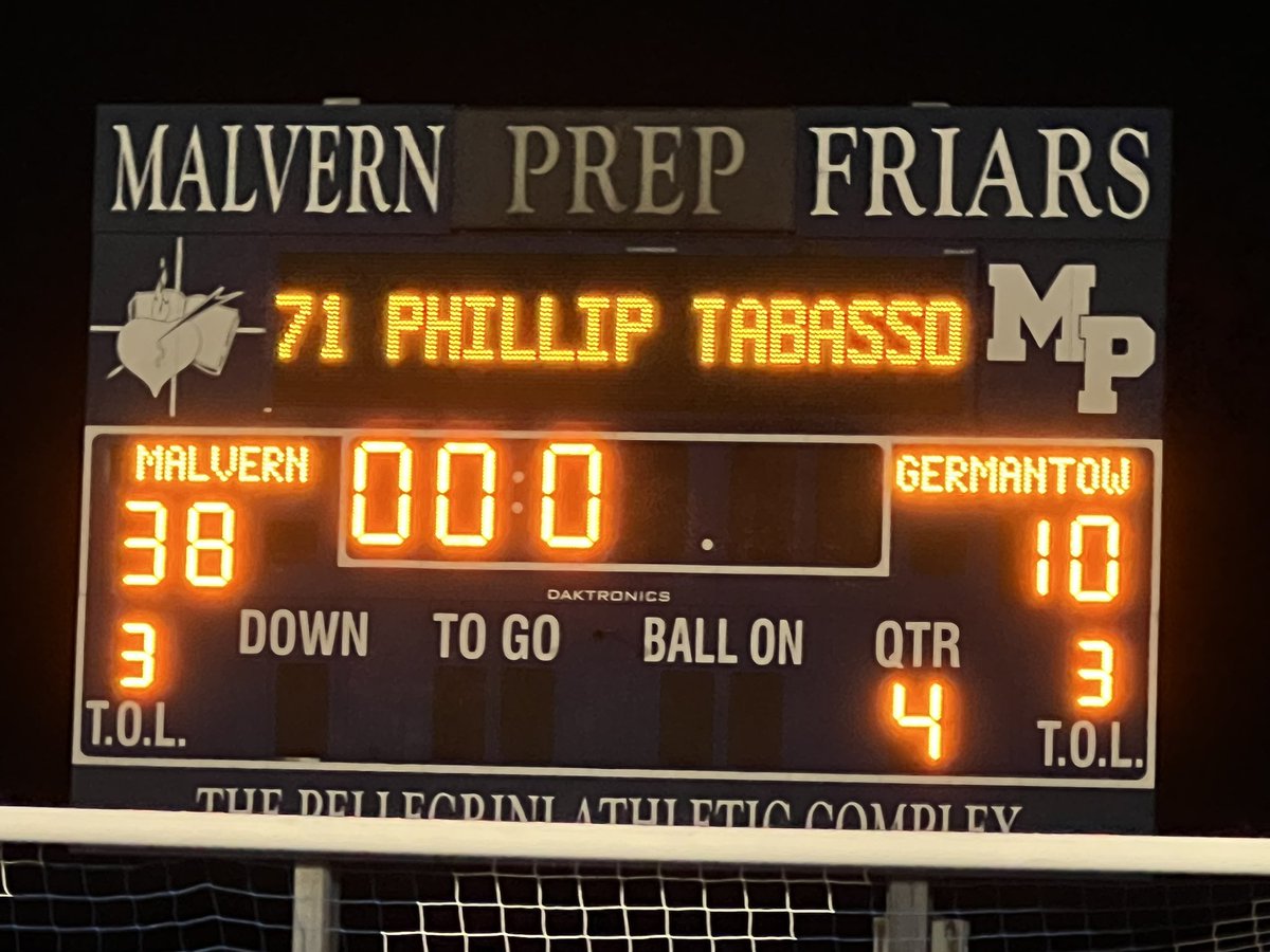 Philip Tabasso (@tabassophilip) on Twitter photo Great Senior Night win! One more to go…<a href="/MPFBRecruits/">Malvern Prep 🏈 Recruits</a> <a href="/MalvernPrepFB/">Malvern Prep Football</a> <a href="/CoachGueriera/">Dave Gueriera</a> <a href="/BobmearsM/">Bob Mears</a> Great Senior Night win! One more to go…<a href="/MPFBRecruits/">Malvern Prep 🏈 Recruits</a> <a href="/MalvernPrepFB/">Malvern Prep Football</a> <a href="/CoachGueriera/">Dave Gueriera</a> <a href="/BobmearsM/">Bob Mears</a>
