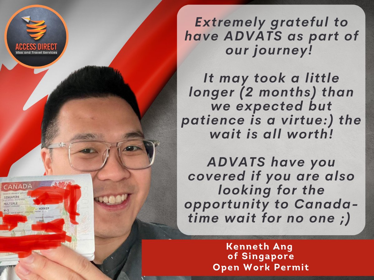 accessdirectceb's tweet photo. Extremely grateful to have ADVATS as part of our journey! It may took a little longer (2 months) than we expected but patience is a virtue:) the wait is all worth!

ADVATS have you covered if you are also looking for the opportunity to Canada- time wait for no one;) https://t.co/9dXLyQ9ZUp