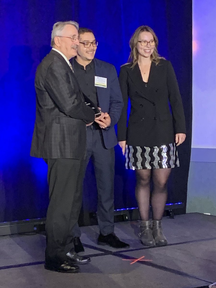 ⁦<a href="/UofAALES/">UAlberta Faculty of ALES</a>⁩ table at the ASTech awards celebrating John Basarab and Graham Plastow winning the Agriculture and Agrifood Award! ⁦@DeanALES_UofA⁩