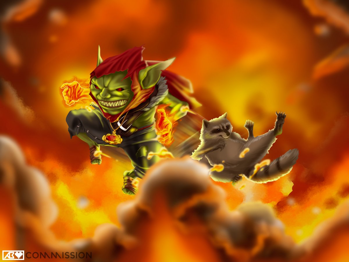 abheartist's tweet photo. Rezrax Fizzlepocket Commission #art #illustrationart #pathfinder #Goblin #racoon https://t.co/6zgQdMt7Xa