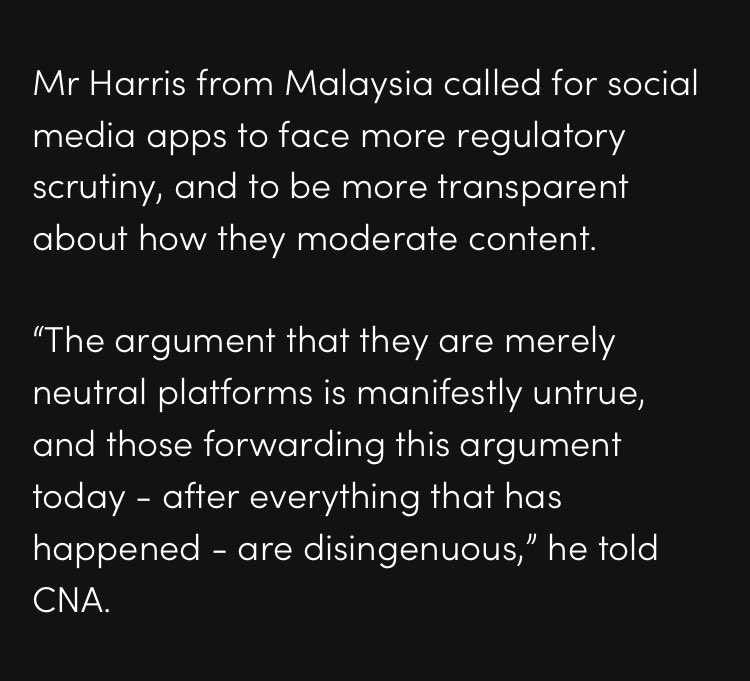 .<a href="/harriszainul/">Harris Zainul</a> with the strongest quote in this weekend’s long read on Israel-Hamas mis/disinfo. The platforms - including this one - have far too much power