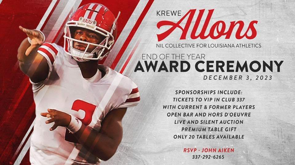 December 3rd... Football award ceremony to celebrate our squad and support the Krewe... this team needs and deserves love!